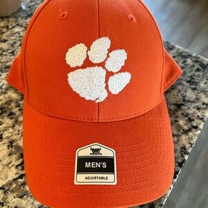 Clemson Hat with White Paw Print Logo